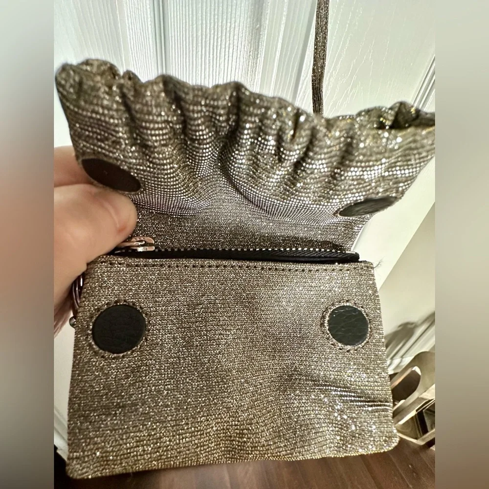RARE Zadig & Voltaire NWOT Mini Rockyssime Grigri Sparkle Clutch